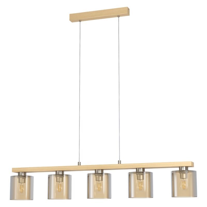 Houten hanglamp amber, Magali