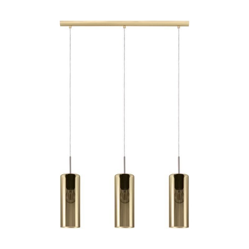 Gouden design hanglamp glas, Tino