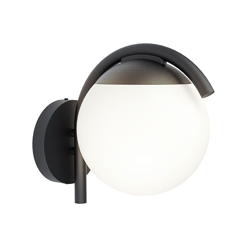 Zwarte moderne buitenlamp, Lynne, staal, IP44 Zwarte moderne buitenlamp, Lynne, staal, IP44