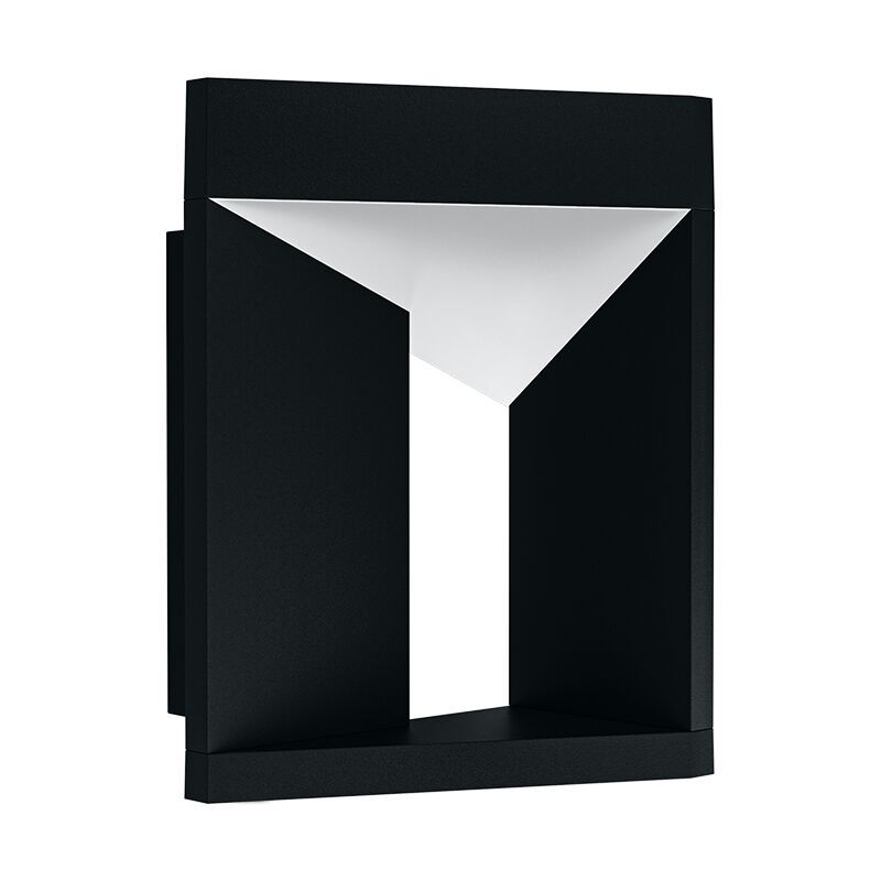 Zwarte moderne buitenlamp, Lyke, aluminium, 10w 3000K (warm wit) LED