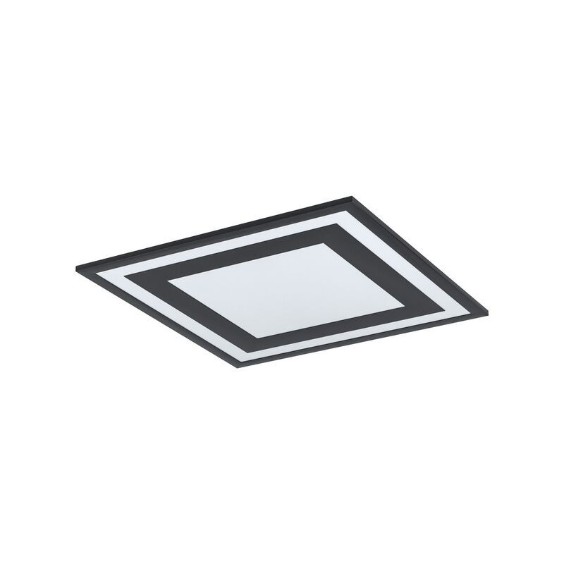 Zwarte moderne plafonniere, Tirzah, aluminium, 24w 4000K (wit) LED Zwarte moderne plafonniere, Tirzah, aluminium, 24w 4000K (wit) LED