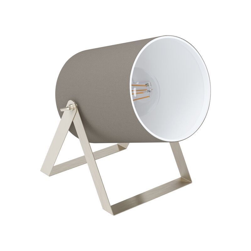 Nikkelen landelijke tafellamp, Yvana, staal Nikkelen landelijke tafellamp, Yvana, staal