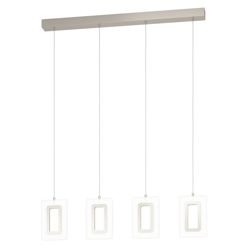 Nikkelen hanglamp kunststof, Niels, 5W, 3000K LED