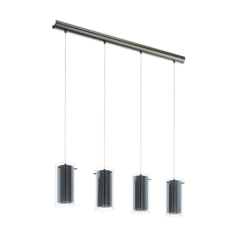 Nikkelen moderne hanglamp glas, Barceno
