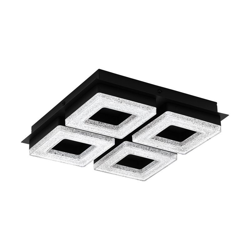 Zwarte design plafonnière staal, Arjo, 4W, 3000K LED