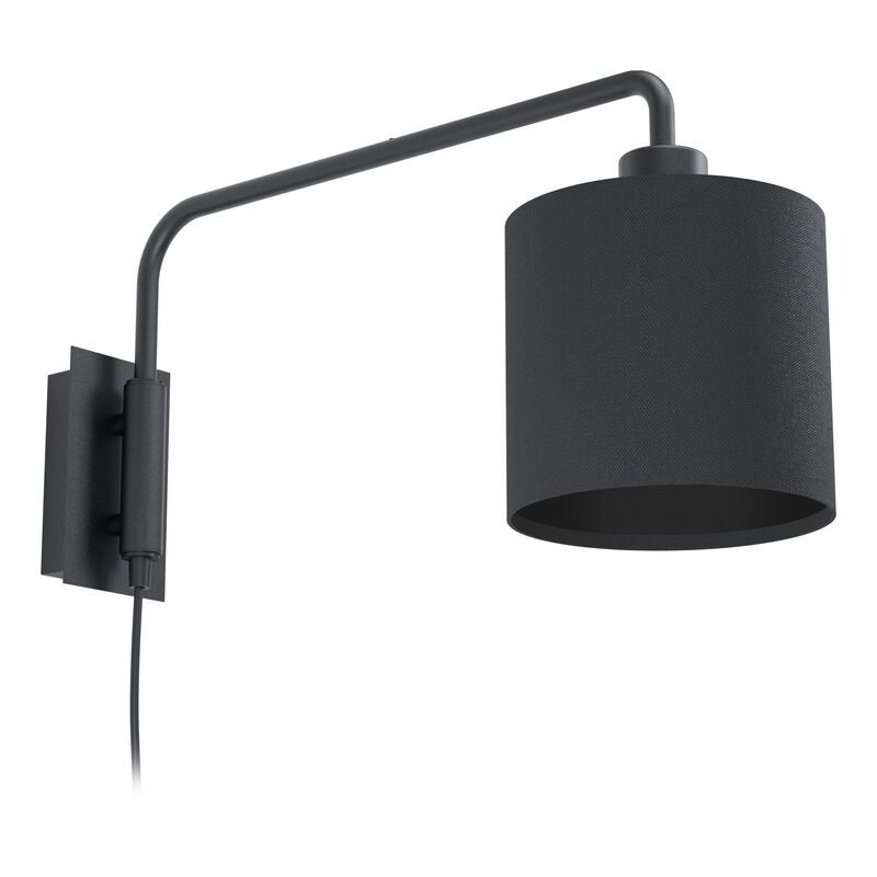 Zwarte moderne wandlamp, Vanita, staal Zwarte moderne wandlamp, Vanita, staal