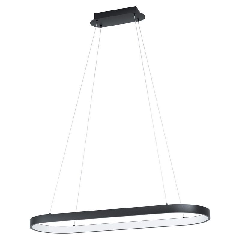 Zwarte moderne hanglamp kunststof, Maira, 30W, 3000K LED Zwarte moderne hanglamp kunststof, Maira, 30W, 3000K LED