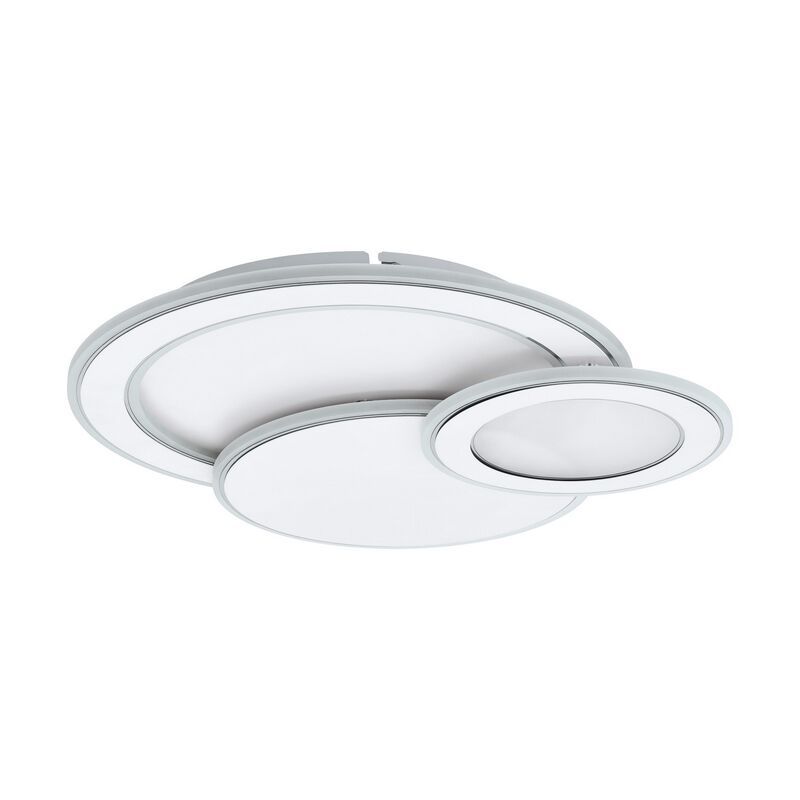 Witte moderne plafonniere, Everdina, staal, met verstelbare lichtkleur Witte moderne plafonniere, Everdina, staal, met verstelbare lichtkleur