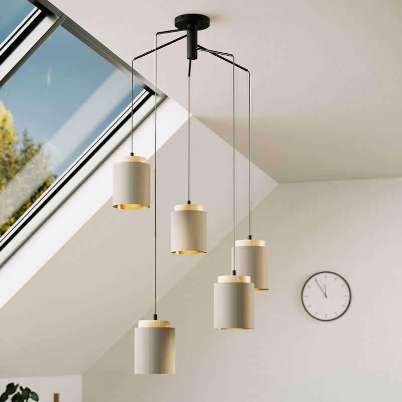 Houten hanglamp bruin, Gabi Houten hanglamp bruin, Gabi