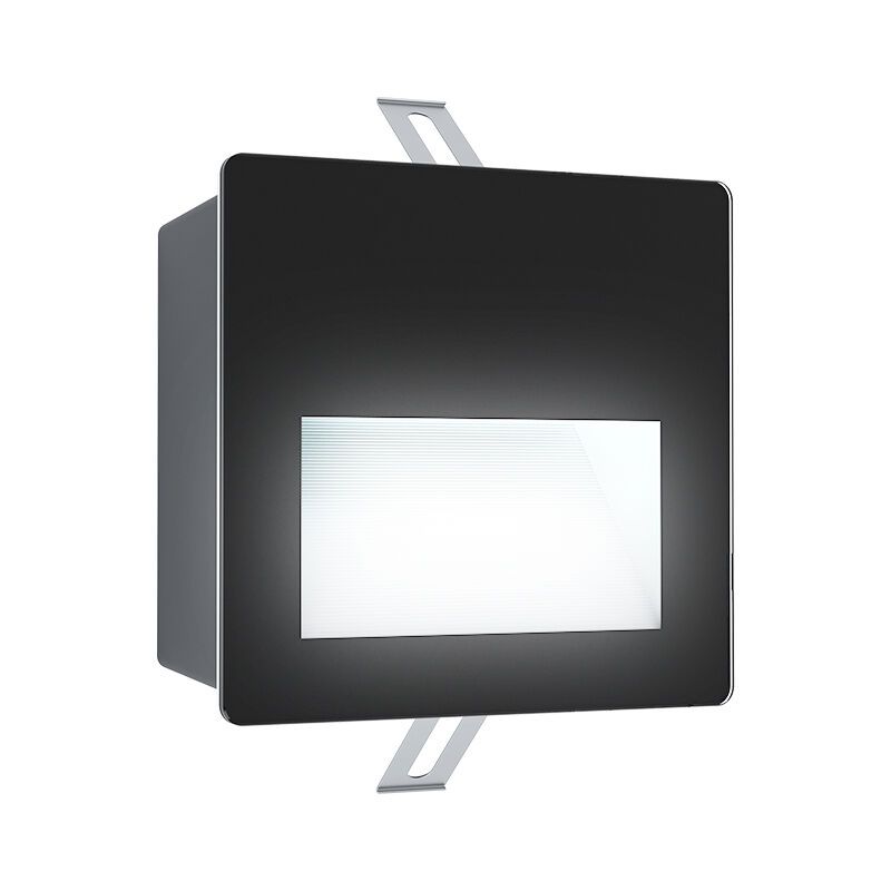 Zwarte moderne inbouwspot, Luigino, aluminium, 3,7w 4000K (wit) LED Zwarte moderne inbouwspot, Luigino, aluminium, 3,7w 4000K (wit) LED