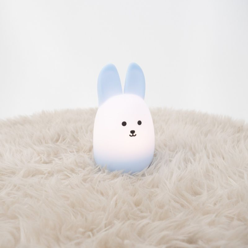 Blauwe kinderkamer tafellamp kunststof, Bunny, 5W, RGBW LED Blauwe kinderkamer tafellamp kunststof, Bunny, 5W, RGBW LED