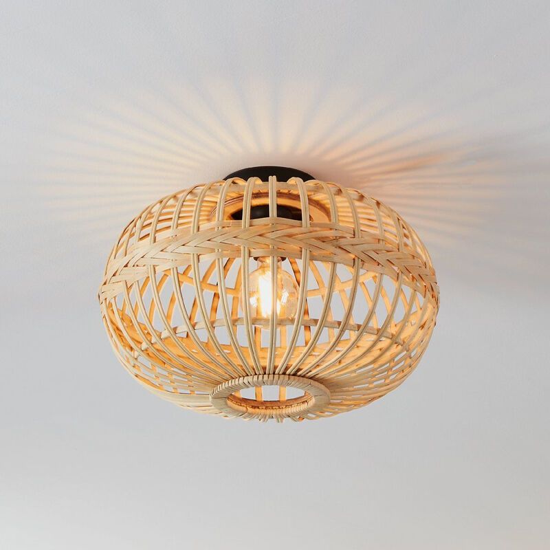 Bruine landelijke plafonnière hout, Firenze Bruine landelijke plafonnière hout, Firenze