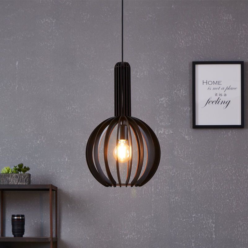 Houten hanglamp zwart, Kenney Houten hanglamp zwart, Kenney