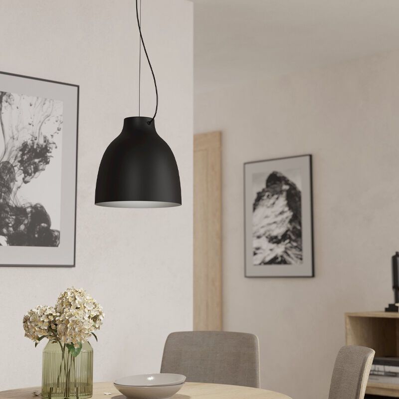 Zwarte industriële hanglamp aluminium, Thijs Zwarte industriële hanglamp aluminium, Thijs