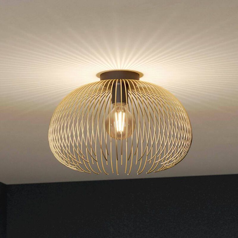 Gouden industriële plafondlamp aluminium, Keimpe Gouden industriële plafondlamp aluminium, Keimpe