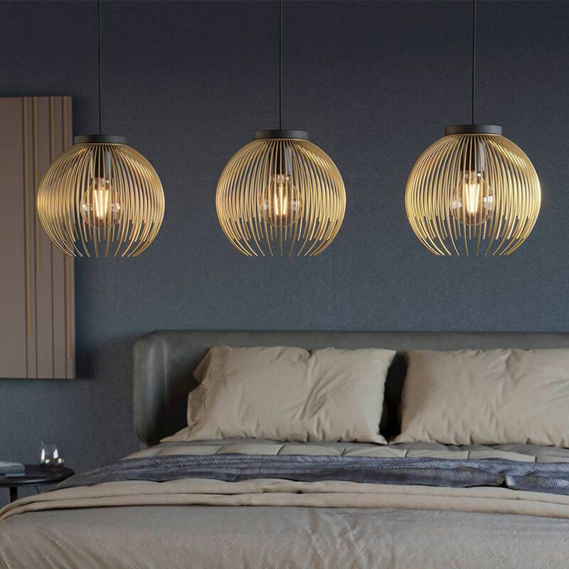 Gouden industriële hanglamp aluminium, Keimpe Gouden industriële hanglamp aluminium, Keimpe