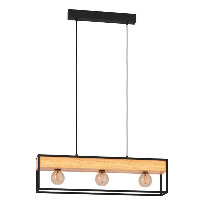 Zwarte industriële hanglamp aluminium, Jelani