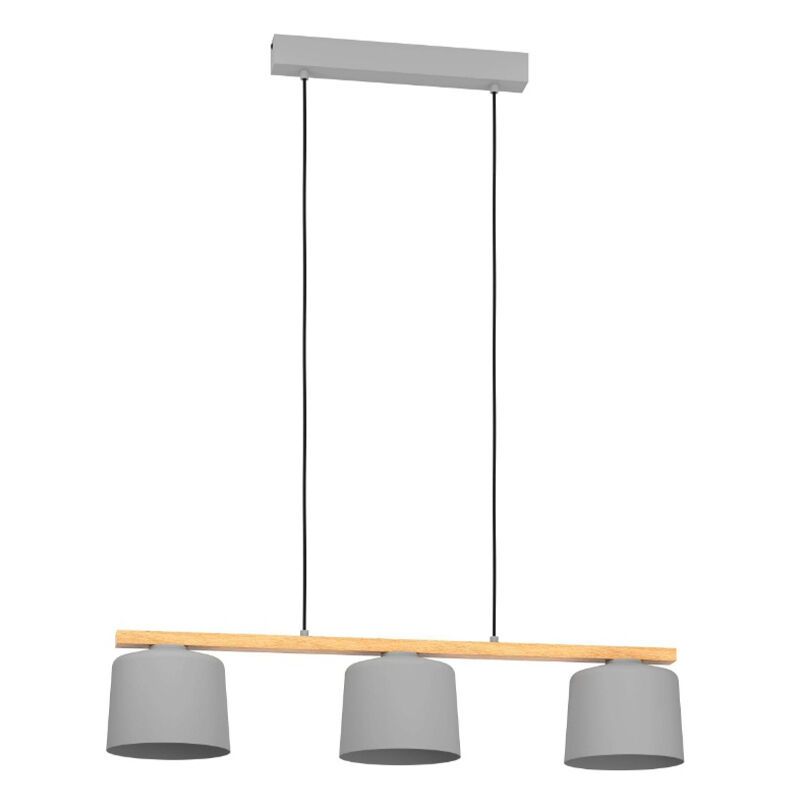 Houten hanglamp grijs, Jeannot