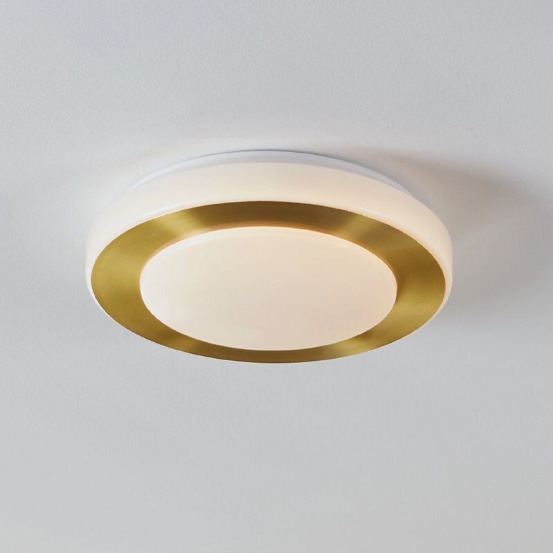 Gouden badkamer plafondlamp kunststof, Amina, 3,6W, 3000K LED, IP44 Gouden badkamer plafondlamp kunststof, Amina, 3,6W, 3000K LED, IP44