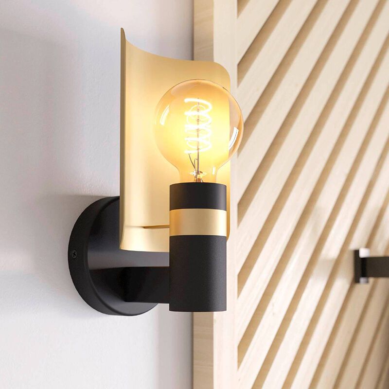 Gouden moderne wandlamp aluminium, Jetty