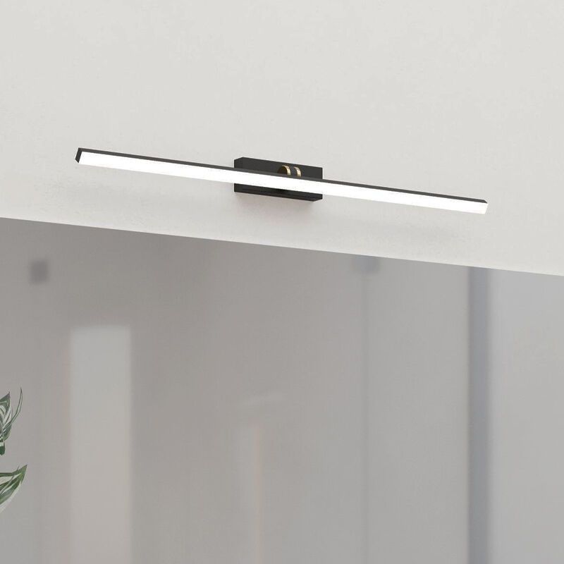 Zwarte spiegelverlichting kunststof, Keisha, 5W, warm tot koud wit verstelbare LED, IP44