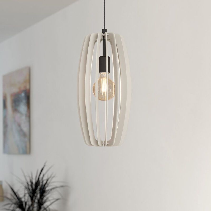 Houten hanglamp grijs, Wilko