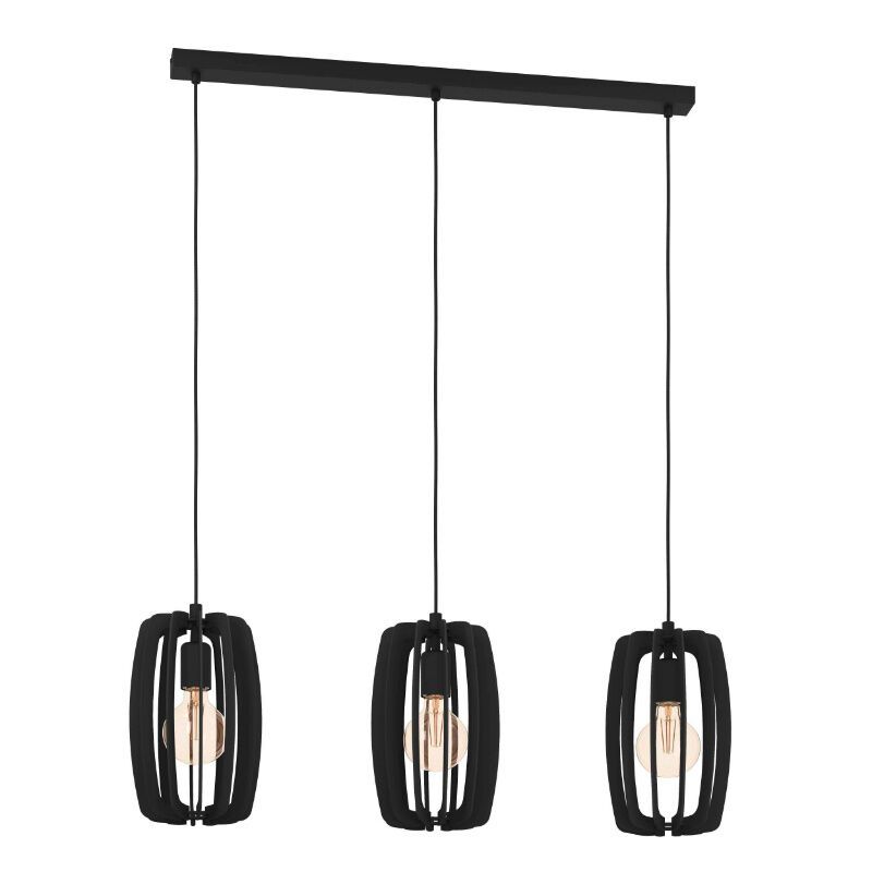 Houten hanglamp zwart, Wilko
