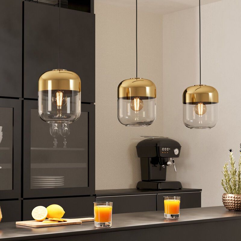Gouden design hanglamp glas, Jeanny Gouden design hanglamp glas, Jeanny