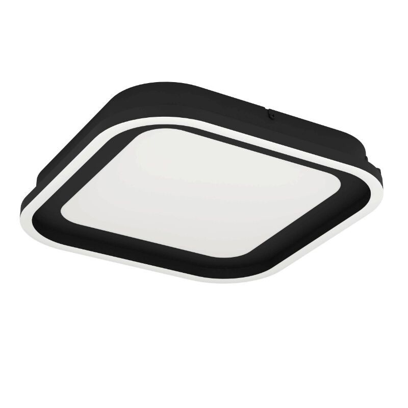 Zwarte moderne plafondlamp aluminium, Thijn, 11W, warm tot koud wit verstelbare LED, 3-staps dimbaar Zwarte moderne plafondlamp aluminium, Thijn, 11W, warm tot koud wit verstelbare LED, 3-staps dimbaar