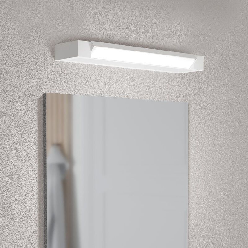 Chromen moderne spiegelverlichting aluminium, Shukri, 8,9W, 4000K LED, IP44 Chromen moderne spiegelverlichting aluminium, Shukri, 8,9W, 4000K LED, IP44