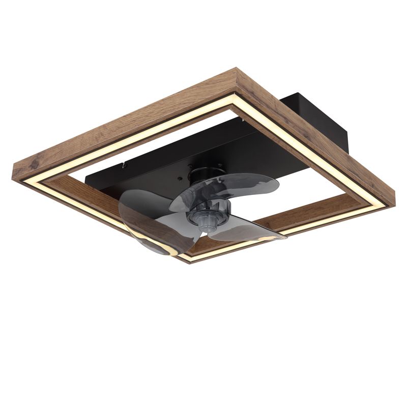 Bruine moderne plafondventilator kunststof, Lamyea, 24W, warm tot koud wit verstelbare LED, met afstandsbediening Bruine moderne plafondventilator kunststof, Lamyea, 24W, warm tot koud wit verstelbare LED, met afstandsbediening