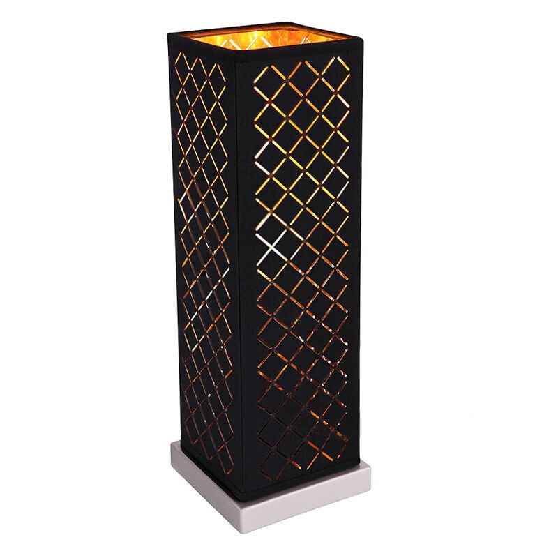 Moderne tafellamp Timur, zwart, metaal, met speaker Moderne tafellamp Timur, zwart, metaal, met speaker