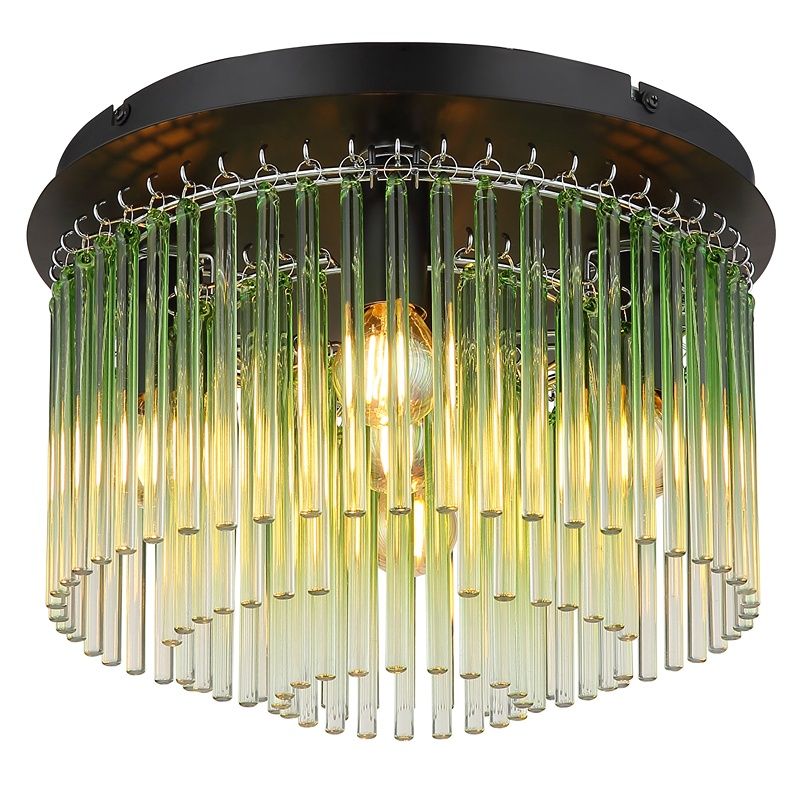 Groene design plafondlamp glas, Genelva