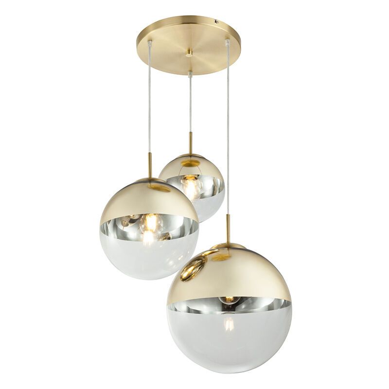 Design eettafel hanglamp Novia, goud, glas