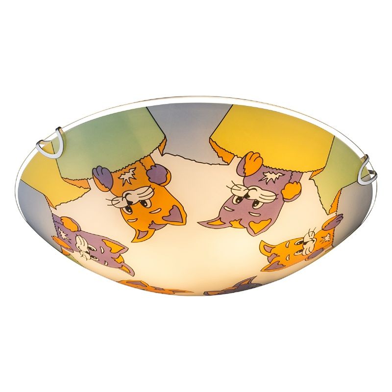Veelkleurige kinderkamer plafondlamp glas, Kitty