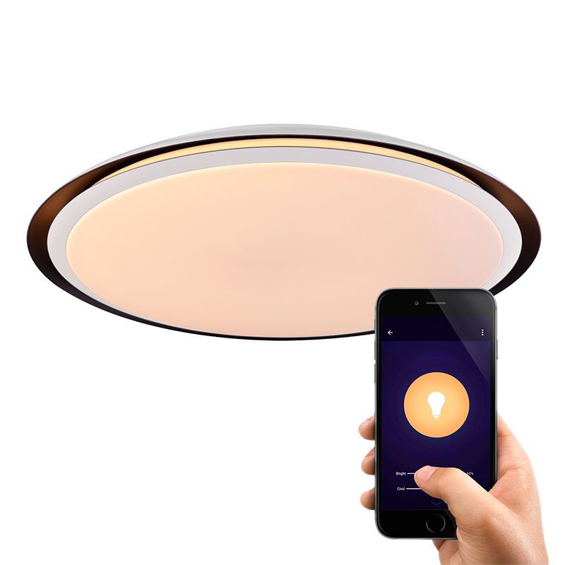 Moderne smart plafondlamp Invo, wit, metaal, warm tot koud wit verstelbare LED Moderne smart plafondlamp Invo, wit, metaal, warm tot koud wit verstelbare LED