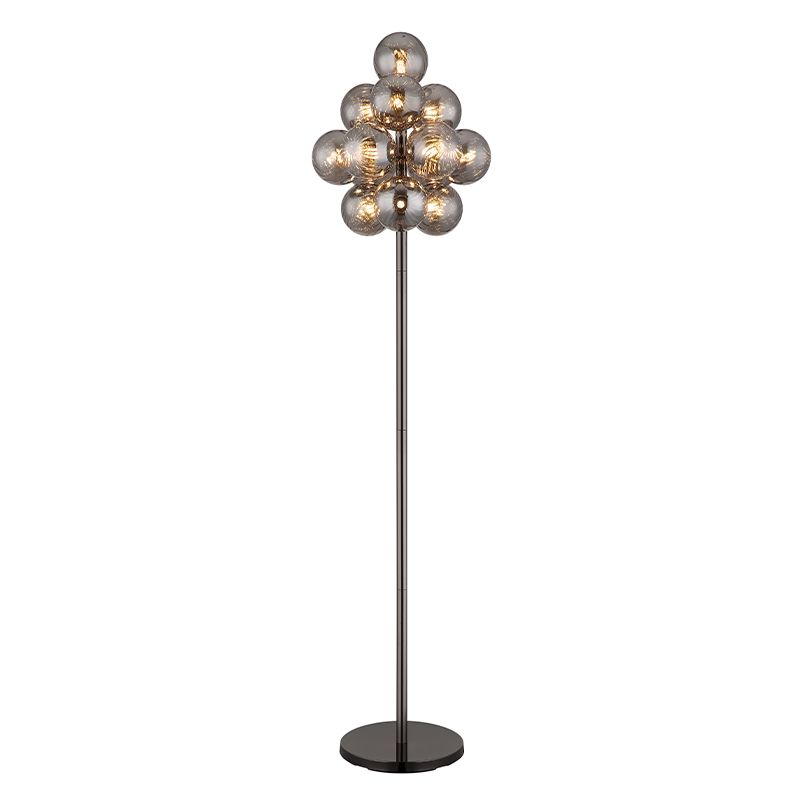 Retro vloerlamp rookglas, Ozan, met schakelaar Retro vloerlamp rookglas, Ozan, met schakelaar