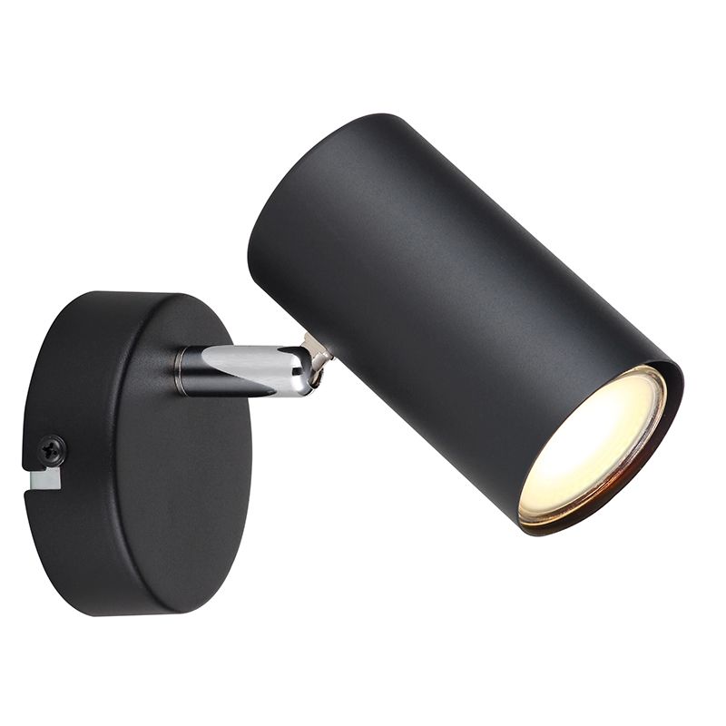 Zwarte moderne wandspot metaal, Rainer