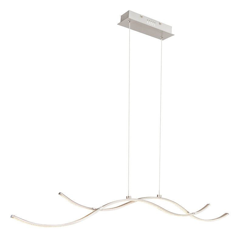 Moderne hanglamp Terence, nikkel, metaal, 3000K LED