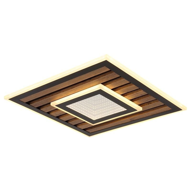 Zwarte design plafondlamp metaal, Wietze, 24W, 3000K LED