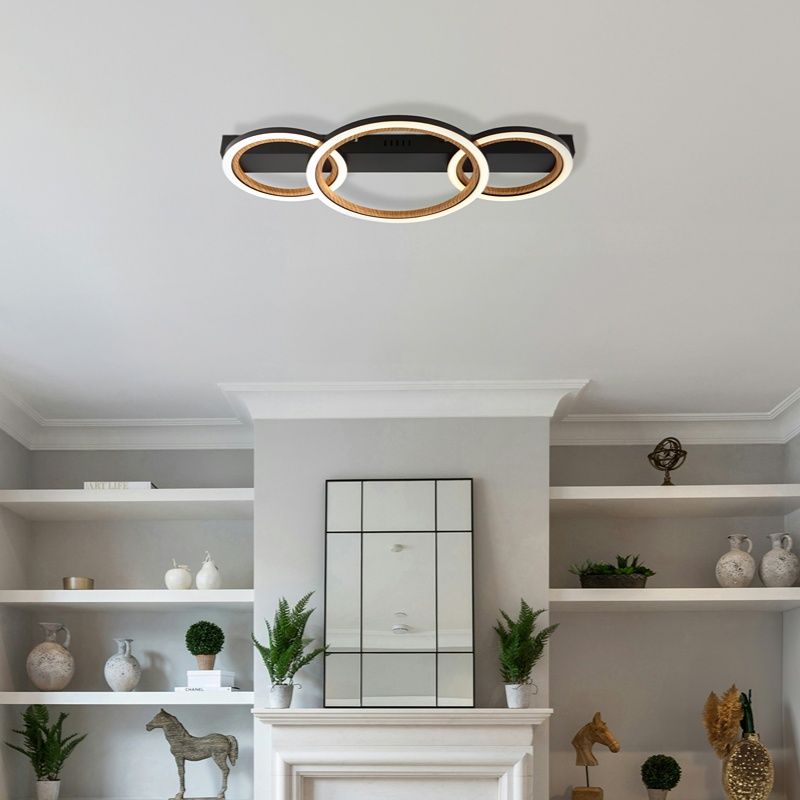 Zwarte design plafondlamp aluminium, Danieke, 40W, 3000K LED Zwarte design plafondlamp aluminium, Danieke, 40W, 3000K LED