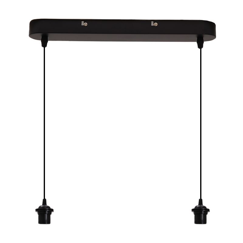 Aluminium hanglamp zonder kap zwart, Rika