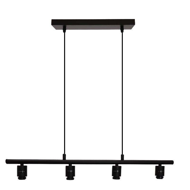 Aluminium hanglamp zonder kap zwart, Rika Aluminium hanglamp zonder kap zwart, Rika