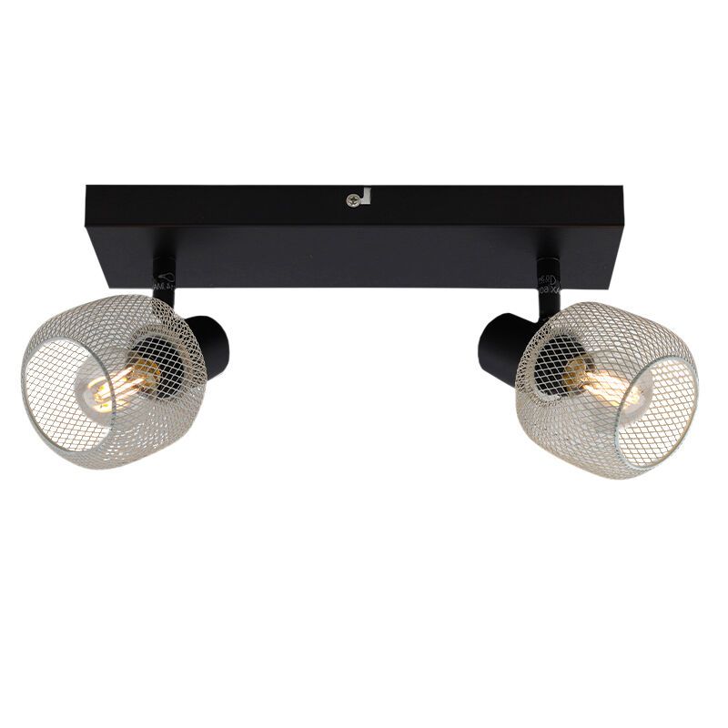 Grijze plafondspot Emado, metaal, industrieel, 2L