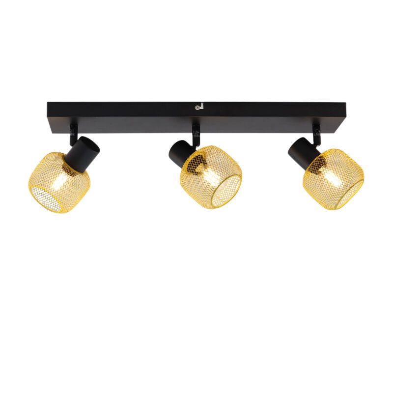 Gele plafondspot Emado, metaal, industrieel, 3L Gele plafondspot Emado, metaal, industrieel, 3L