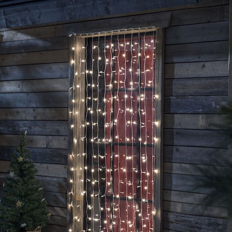 Kerst gordijnverlichting, 2,25 x 1,5 meter, warm wit, IP44, incl. 12 functie controller Kerst gordijnverlichting, 2,25 x 1,5 meter, warm wit, IP44, incl. 12 functie controller