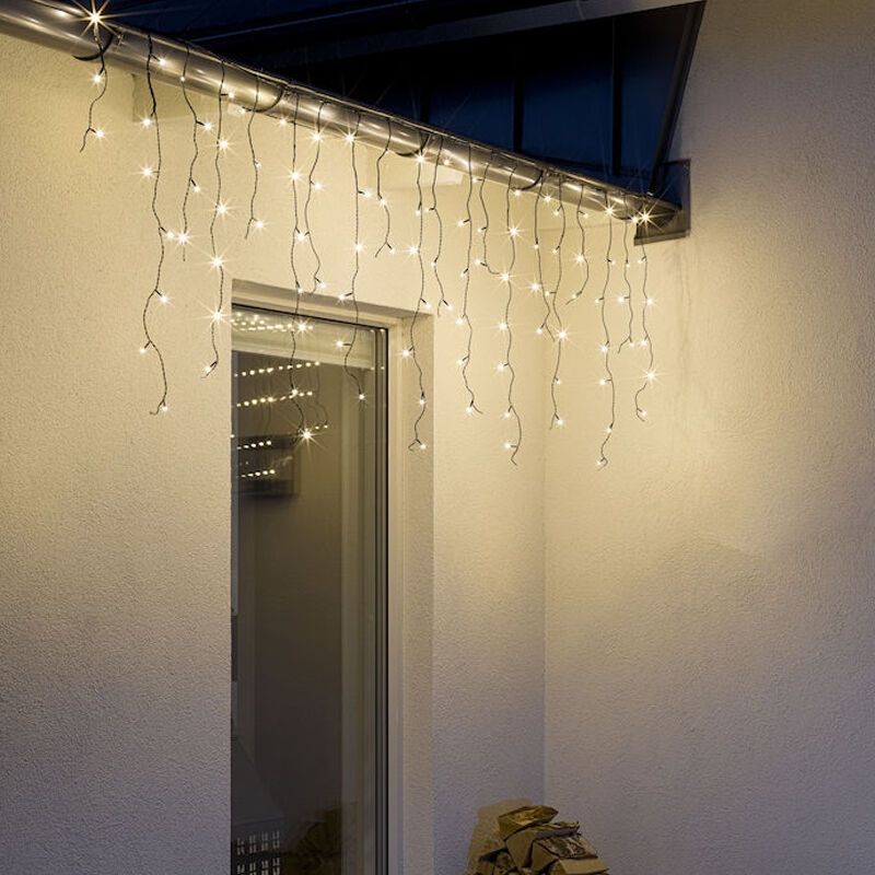 3 meter koppelbare ijspegelverlichting, 70 cm hoog, warm wit, IP44, Basic 3 meter koppelbare ijspegelverlichting, 70 cm hoog, warm wit, IP44, Basic