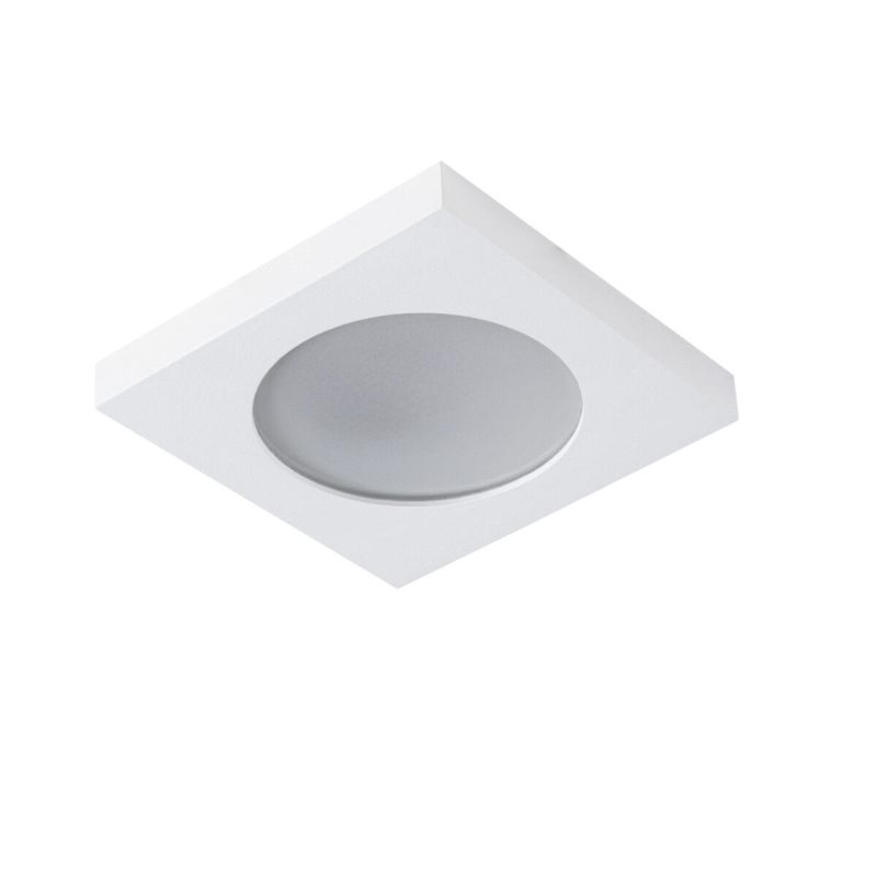 Badkamer inbouwspot Elio, wit, IP44, vierkant Badkamer inbouwspot Elio, wit, IP44, vierkant
