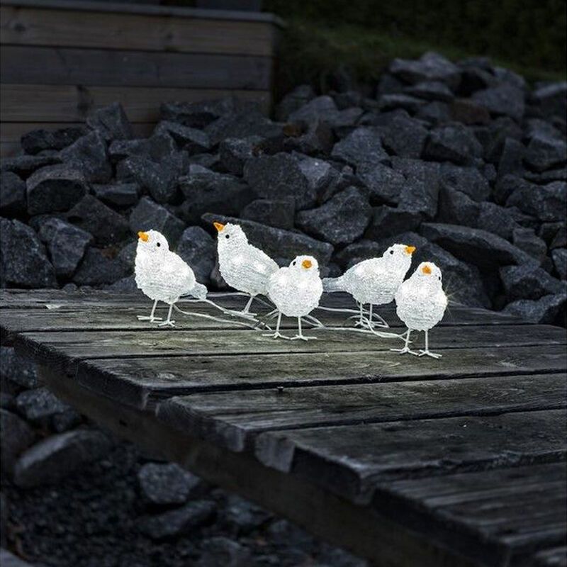 5 LED Vogeltjes, voor binnen en buiten 5 LED Vogeltjes, voor binnen en buiten