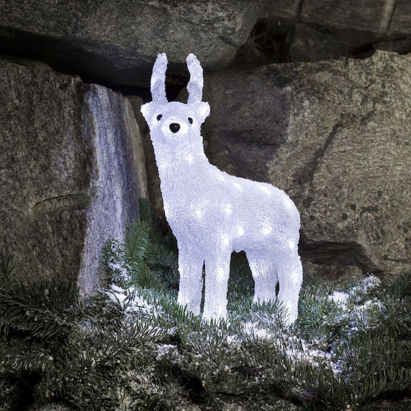 Acryl rendier kerst, LED - 38 cm hoog Acryl rendier kerst, LED - 38 cm hoog